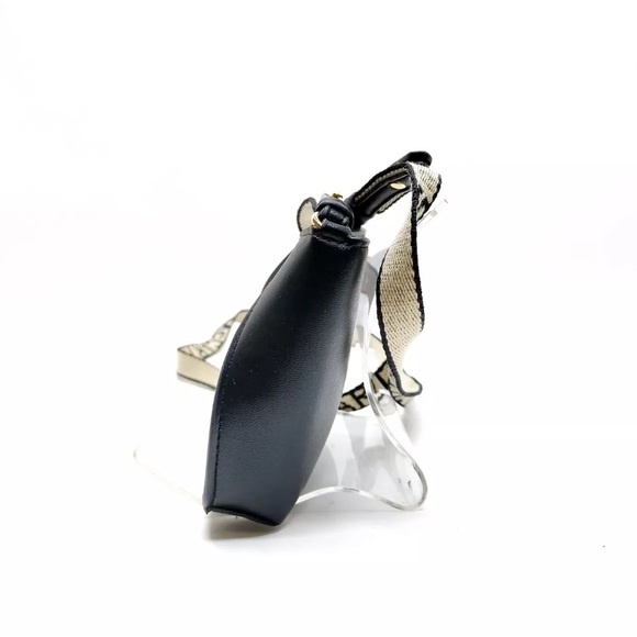 SOLD STELLA MCCARTNEY Eco Alter Nappa Perforated Logo Micro Crossbody Bag Black - Picture 2 of 7